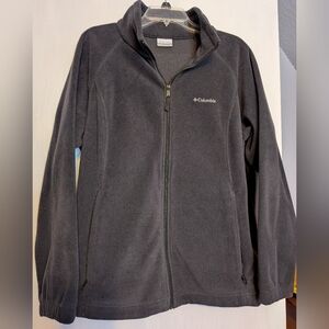 Women's Plus Size Columbia Charcoal Black Fleece Jacket